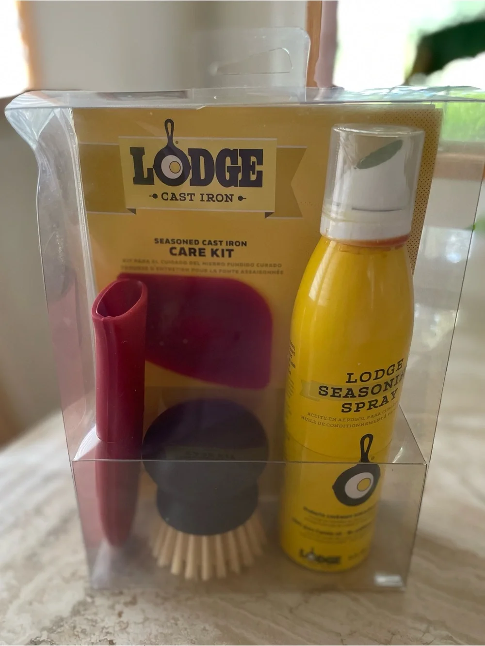 NEW Lodge 4pc Seasoned Cast Iron Care Kit